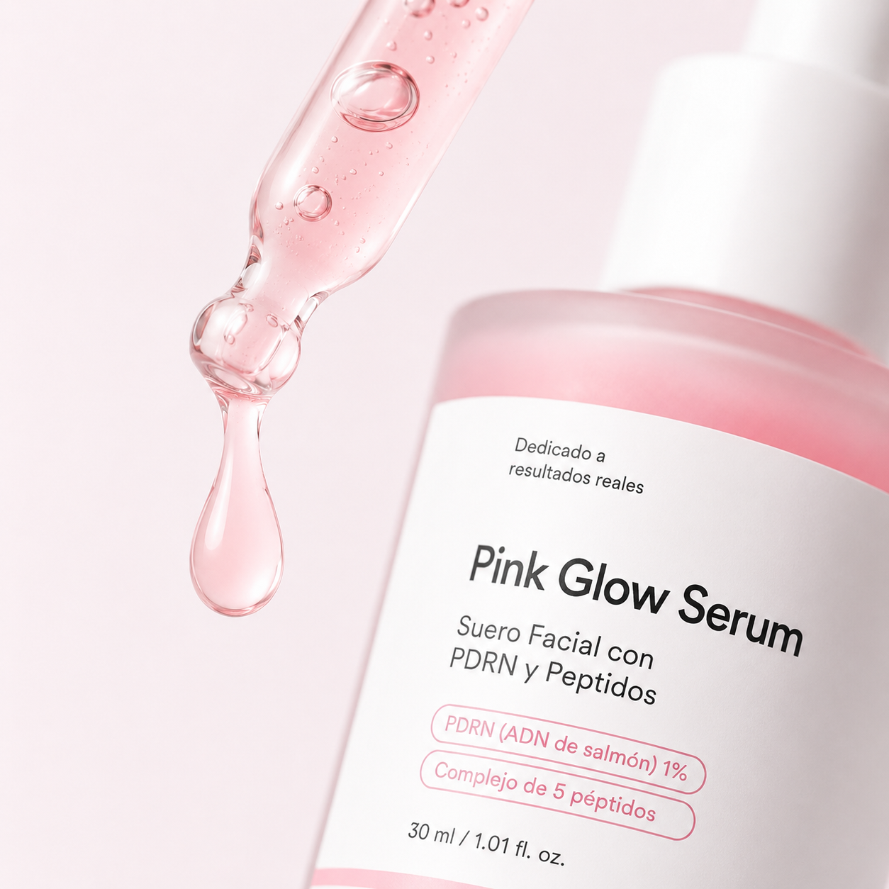 Pink Glow Serum | Suero Facial con Péptidos, Niacinamida y ADN de Salmón