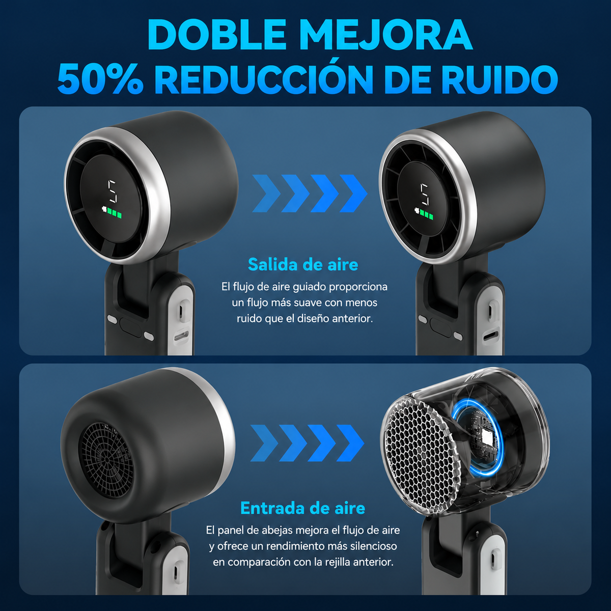 Cool Breeze | Abanico Turbo Portátil 3 en 1