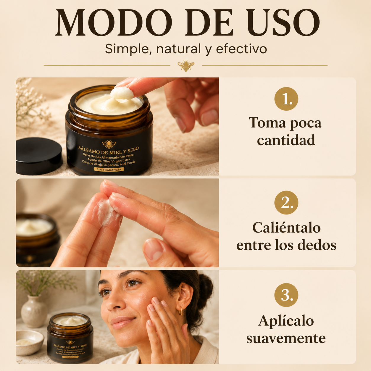 NutriSebo - Bálsamo Natural de Sebo y Miel