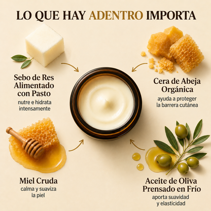 NutriSebo - Bálsamo Natural de Sebo y Miel
