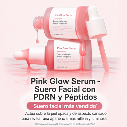 Pink Glow Serum | Suero Facial con Péptidos, Niacinamida y ADN de Salmón