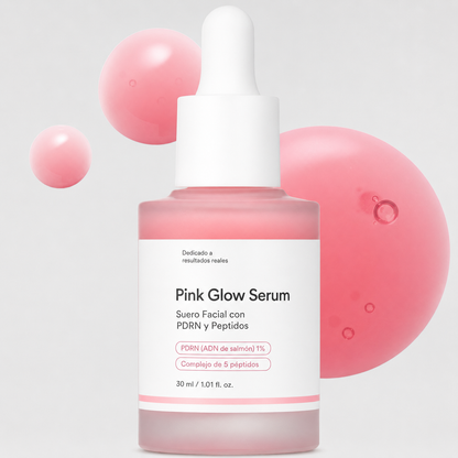 Pink Glow Serum | Suero Facial con Péptidos, Niacinamida y ADN de Salmón