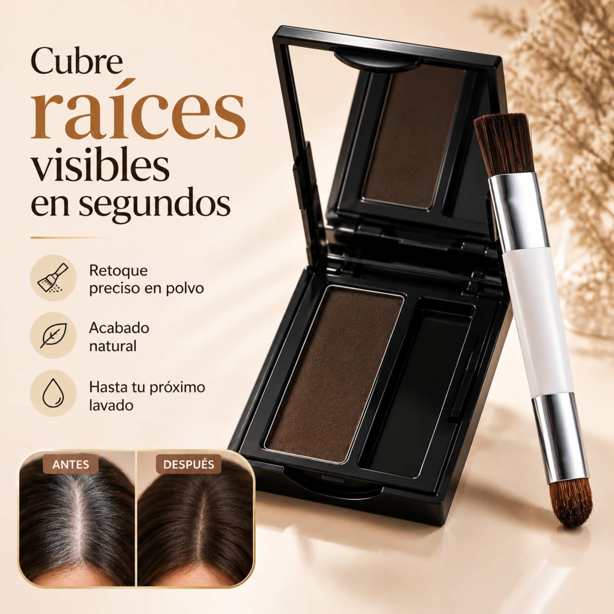 Root Luxe – Polvo Cubre Canas y Raíces