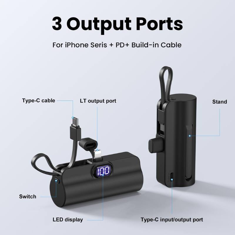 Snap n Charge - Cargador Portátil 2 en 1