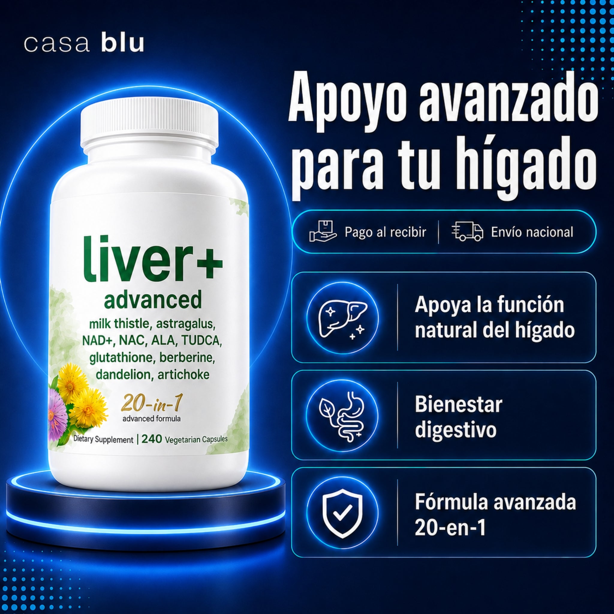 Liver Advanced+ | Suplemento 20 en 1 para el Hígado y Digestión