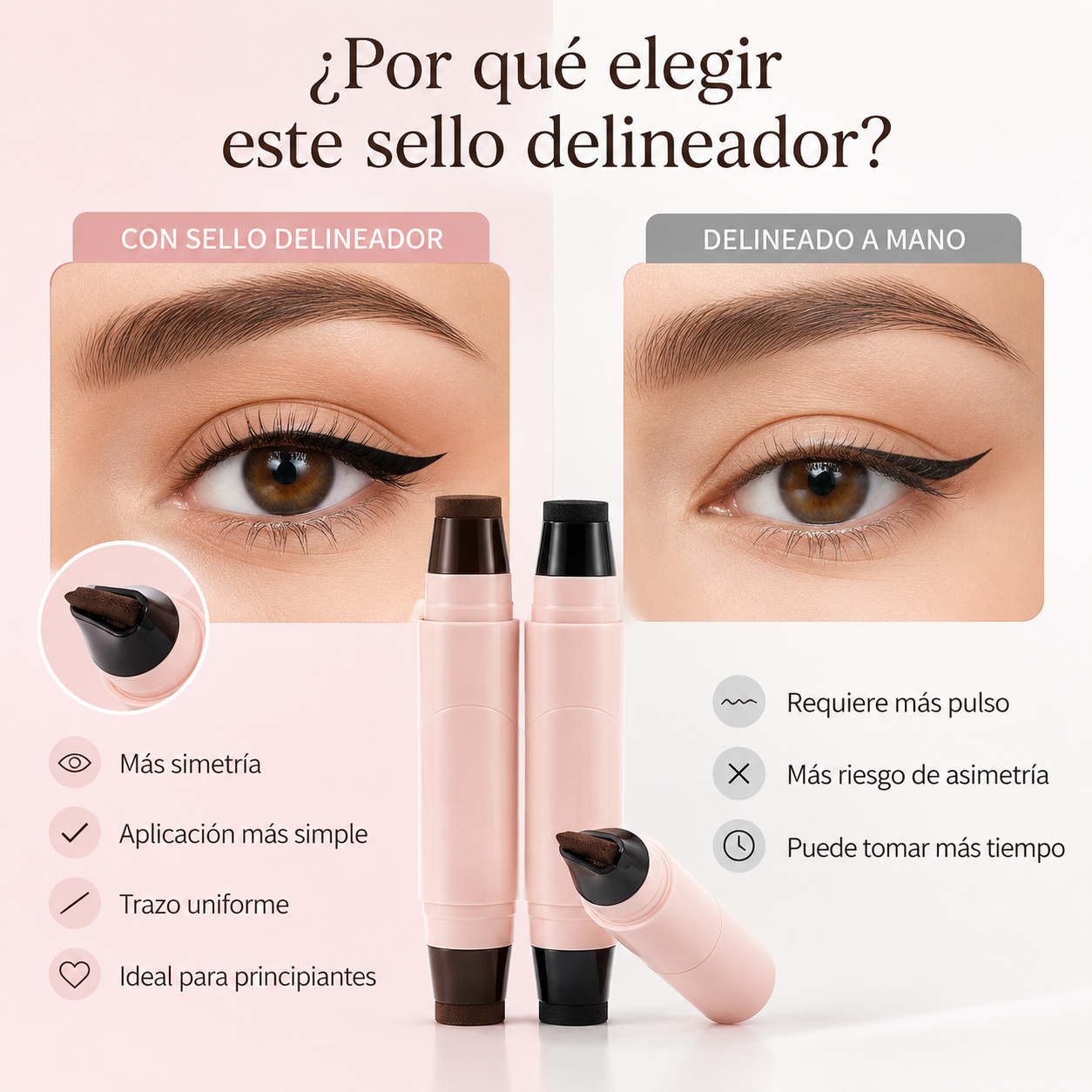 Wing Duo | Set Delineador con Sello Negro + Marrón
